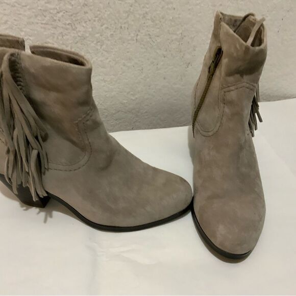 Sam Edelman Louie Fringe Trimmed Ankle Boots Size 7.5 M - Picture 6 of 13